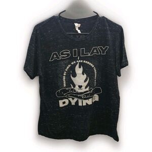 As I Lay Dying - The Shaped By Fire Tour Women's Black T-Shirt - Size M Medium